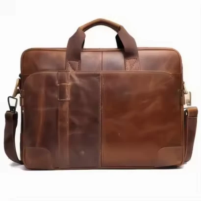 Sac cuir pour ordinateur poche